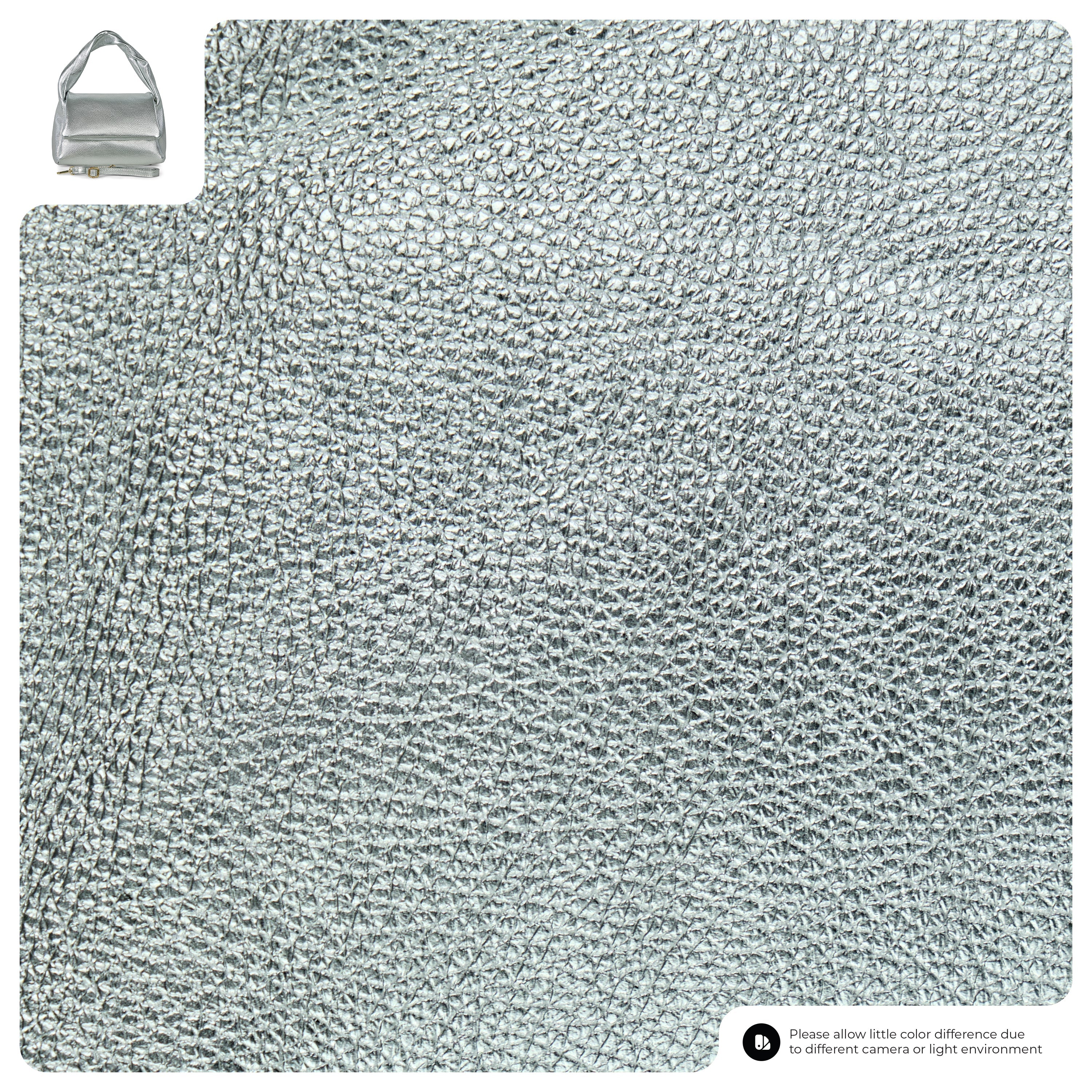 Italian Genuine Metallic Calf Leather Top-handle Shoulder Bag 262495