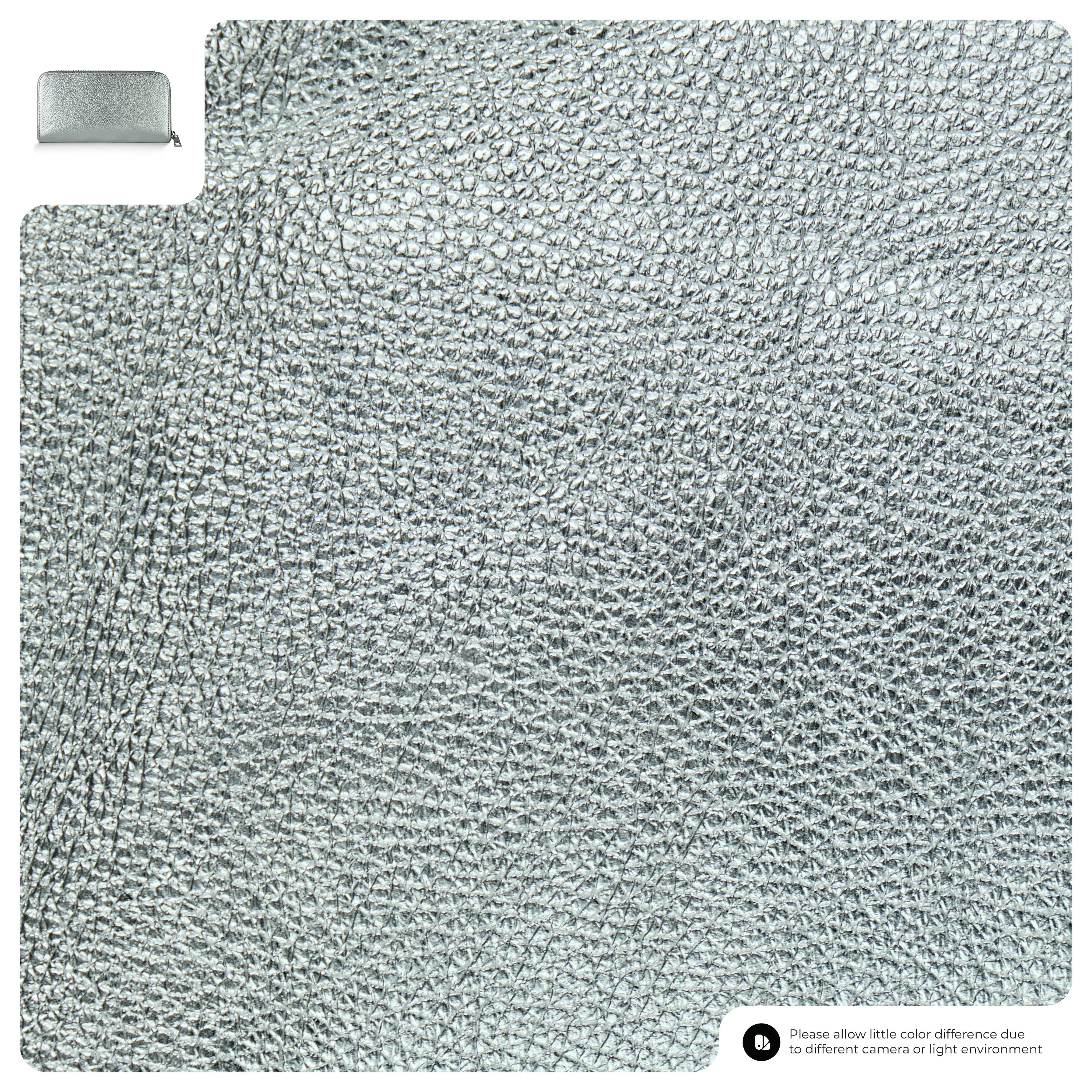 Metallic Calf Leather Wallet