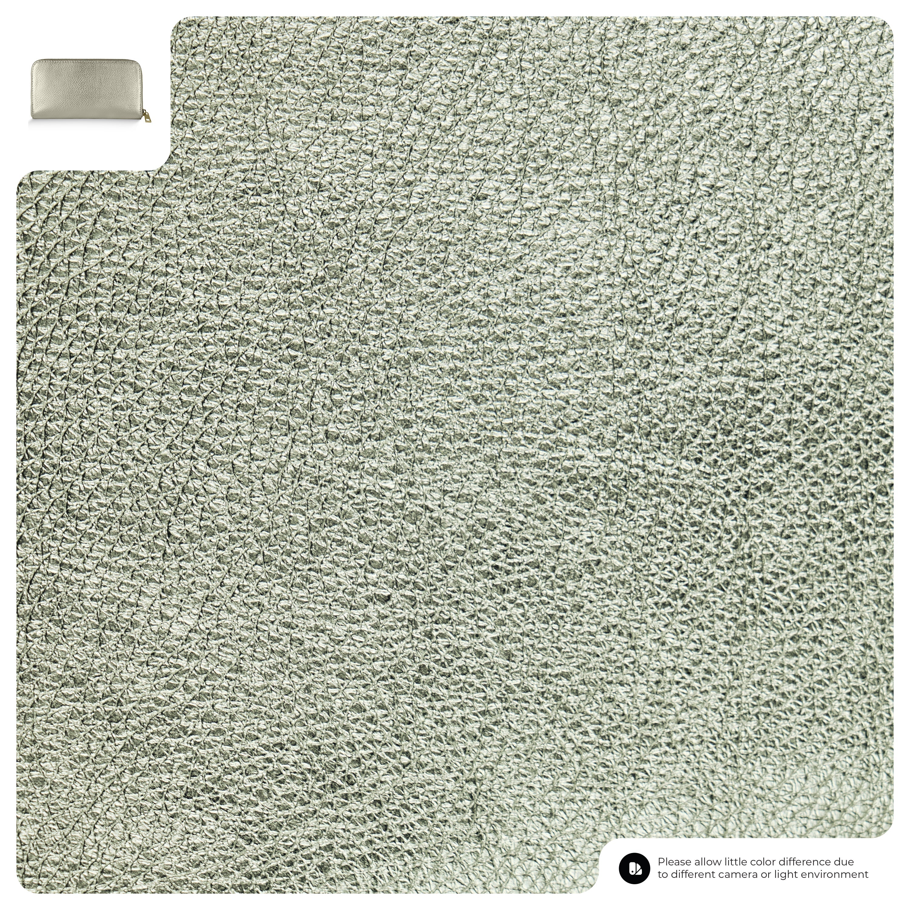 Metallic Calf Leather Wallet