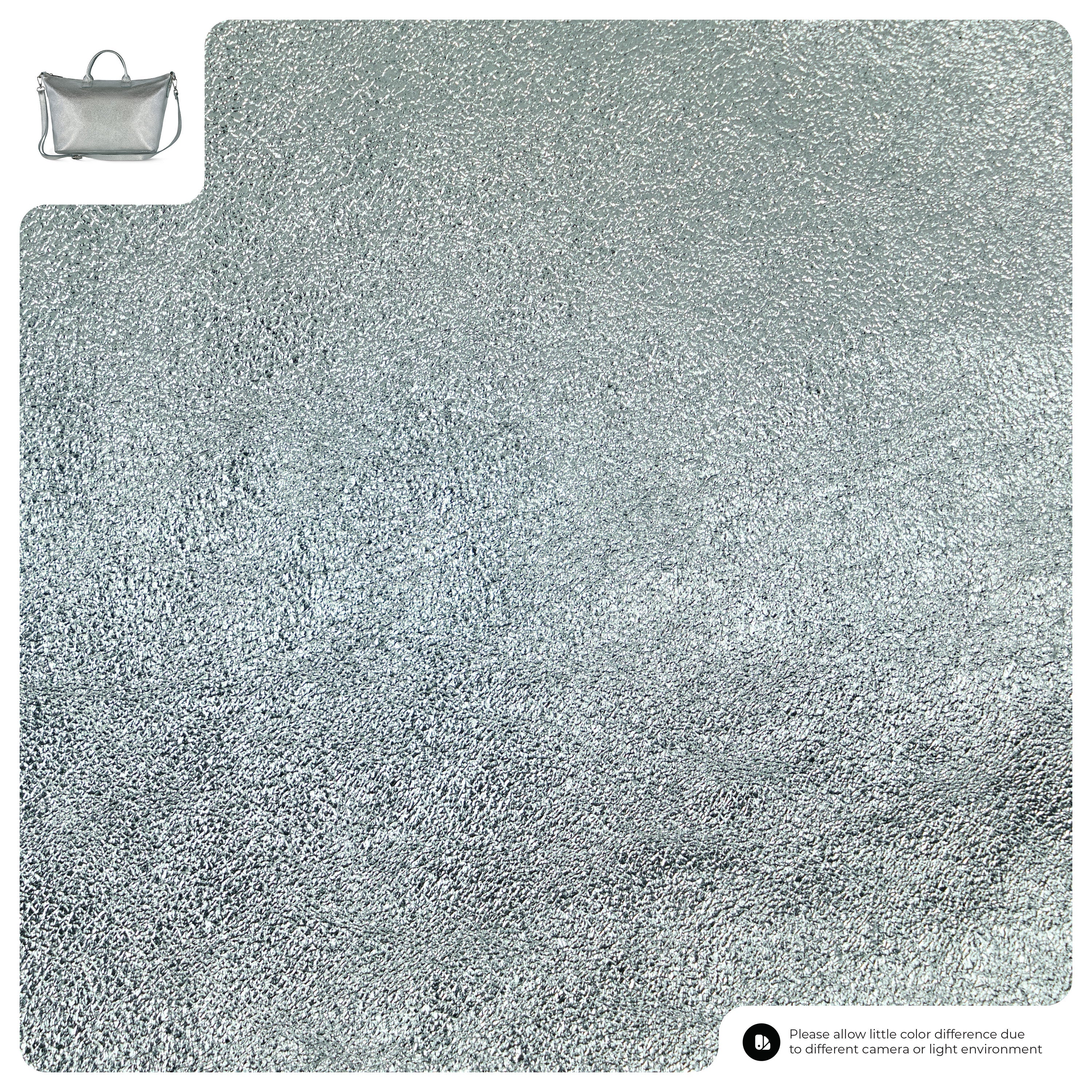 Italian Genuine Metallic Suede Top-handle Bag 112334