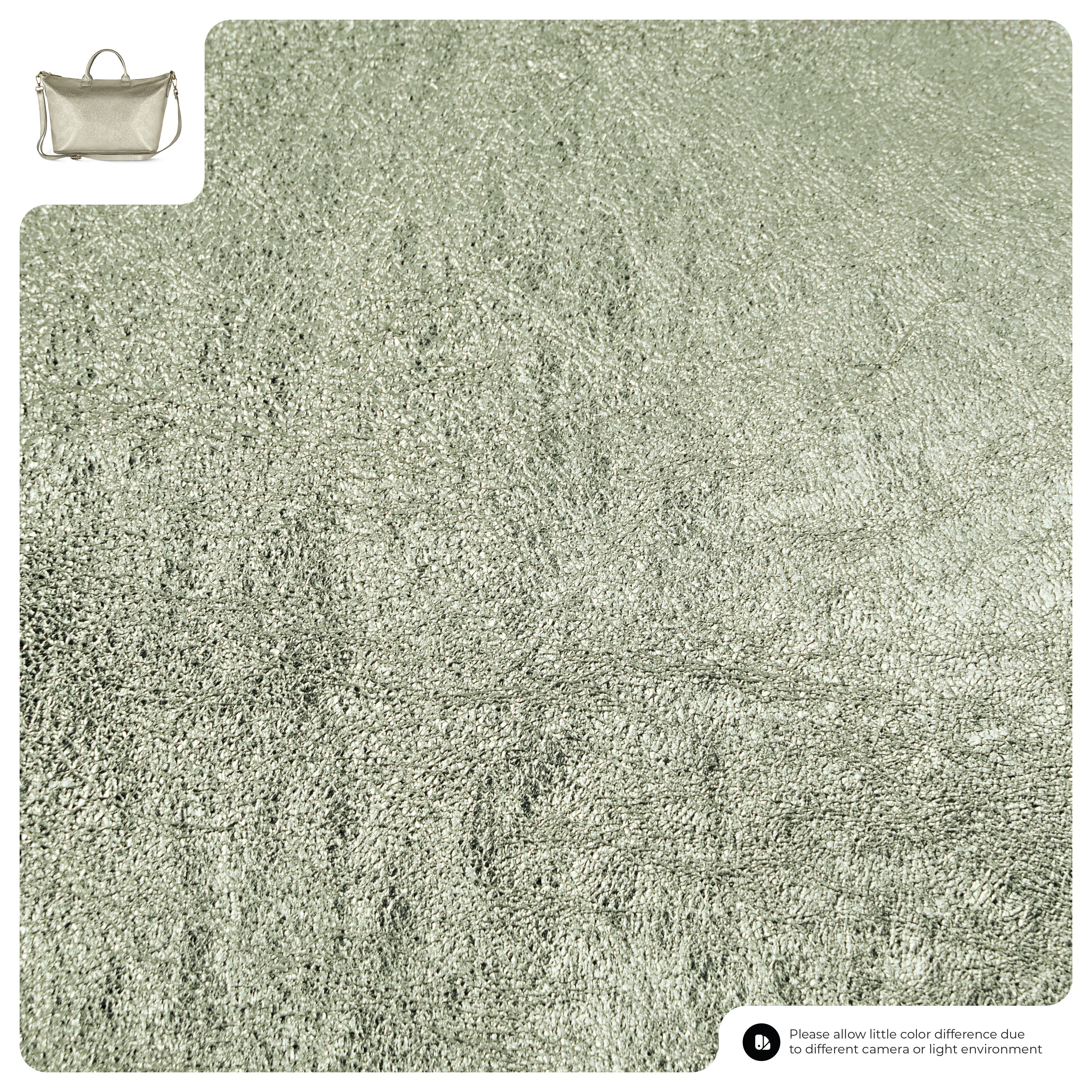 Italian Genuine Metallic Suede Top-handle Bag 112334