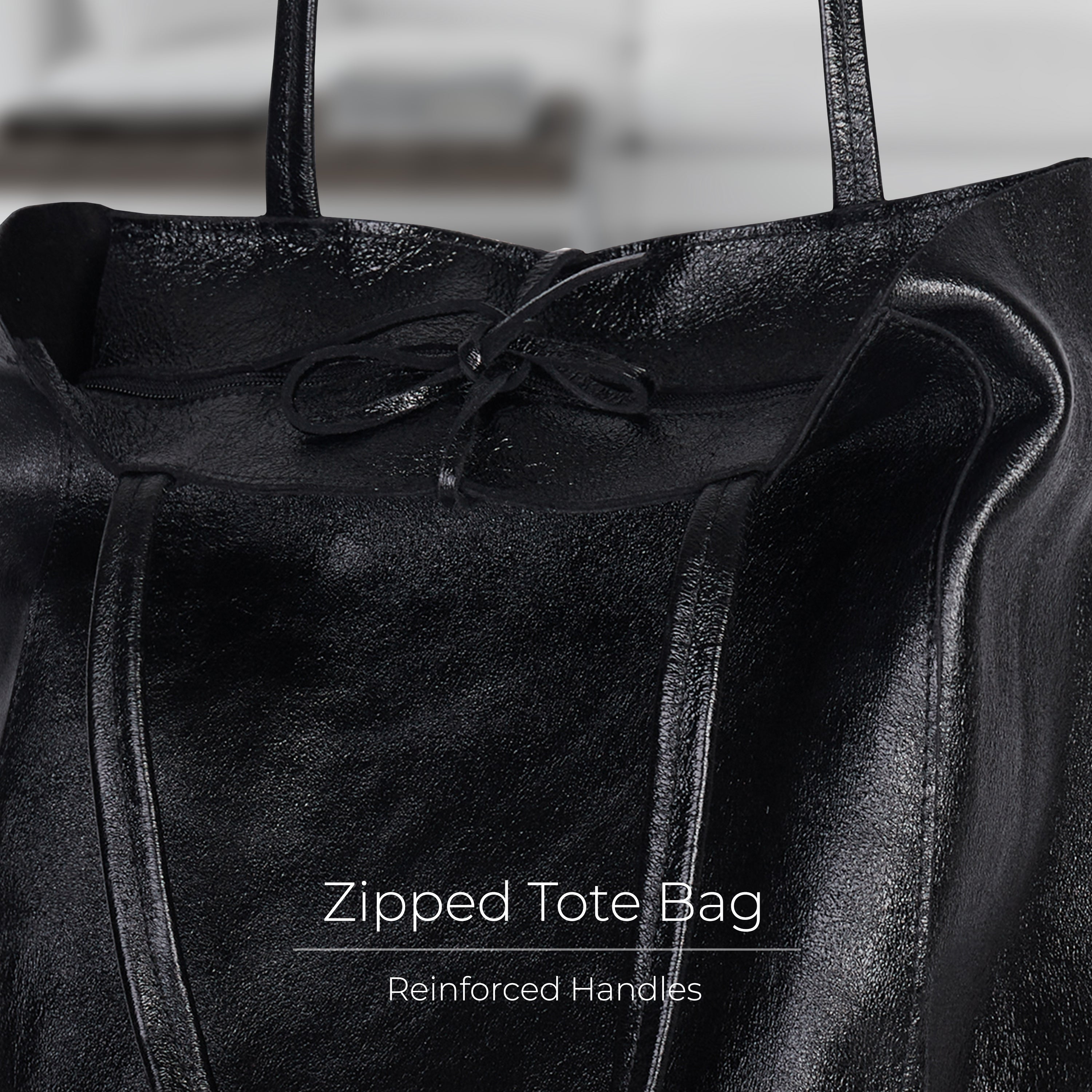 Italian Genuine Metallic Suede Tote Bag 201718