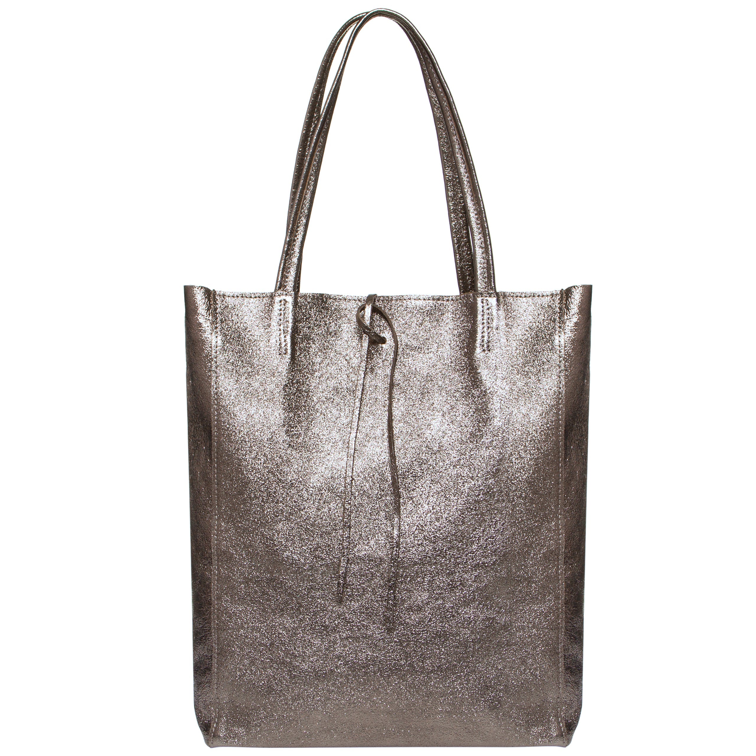 Italian Genuine Metallic Suede Tote Bag 201718
