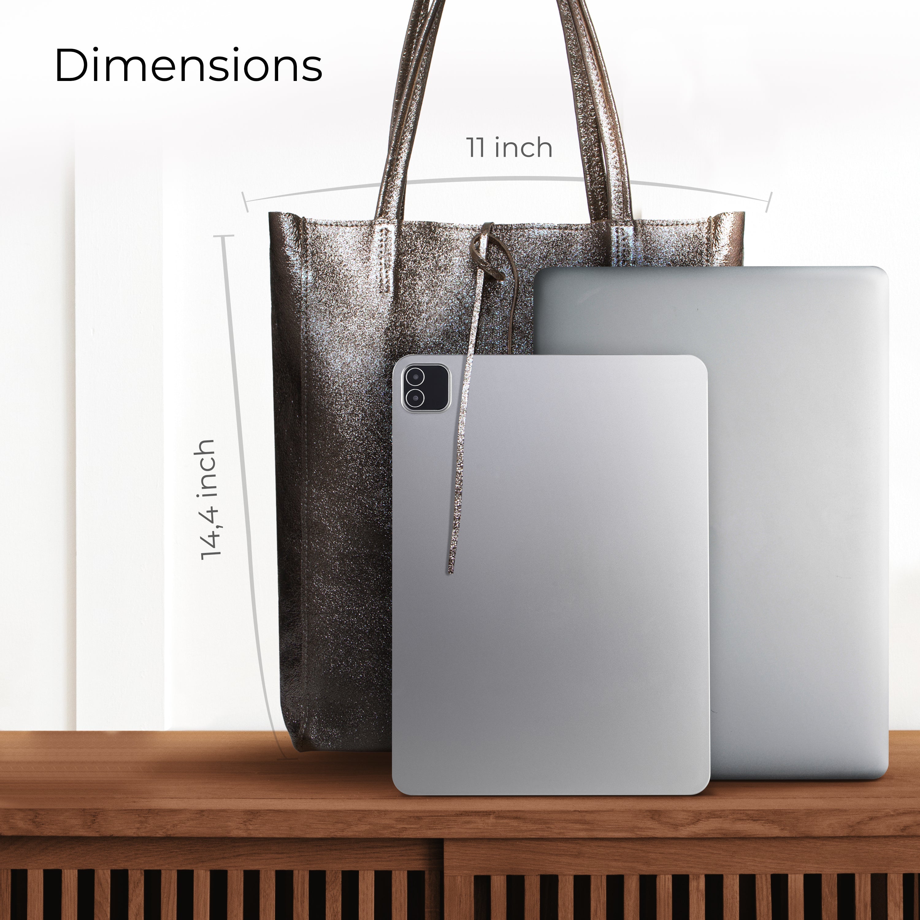 Italian Genuine Metallic Suede Tote Bag 201718