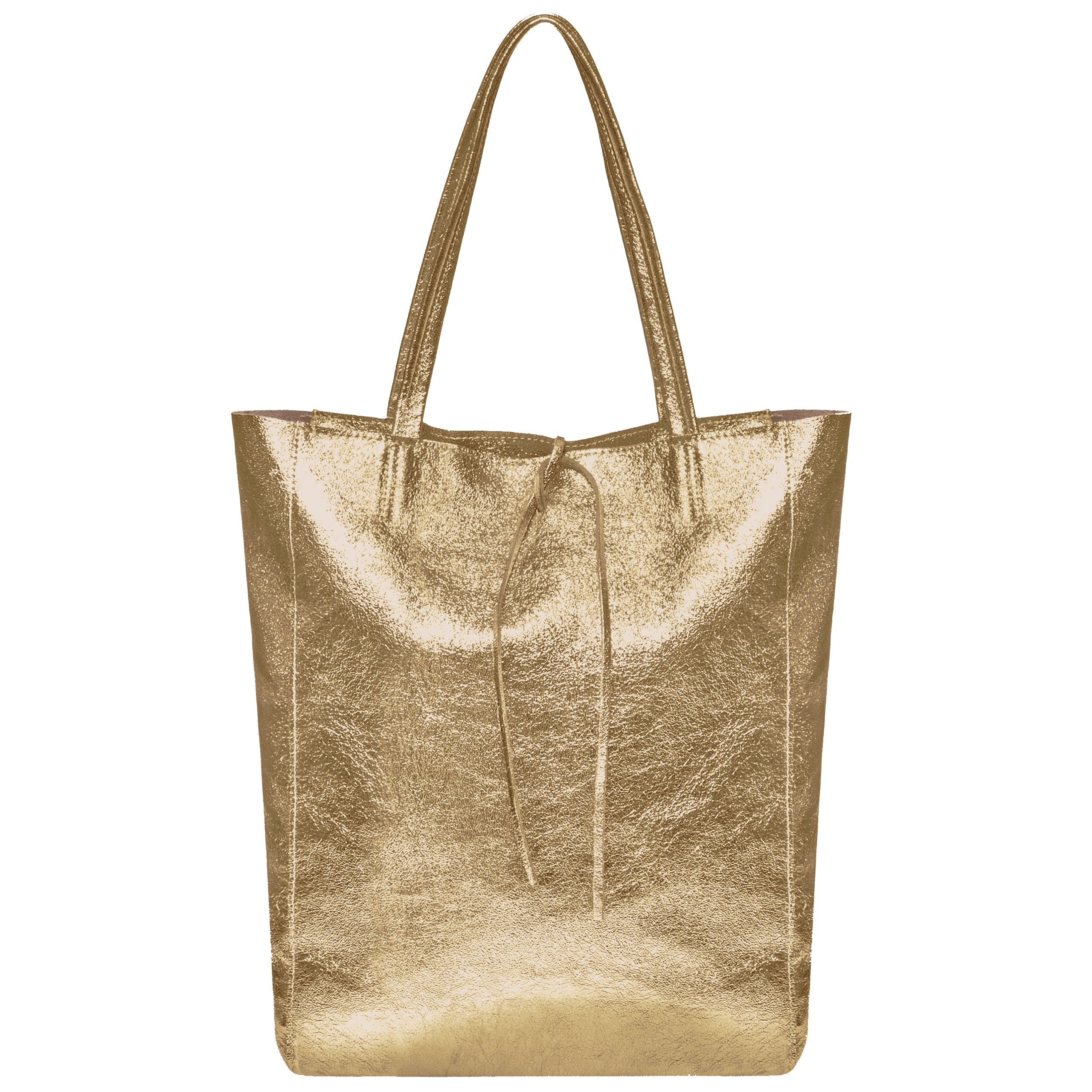 Italian Genuine Metallic Suede Tote Bag 201718