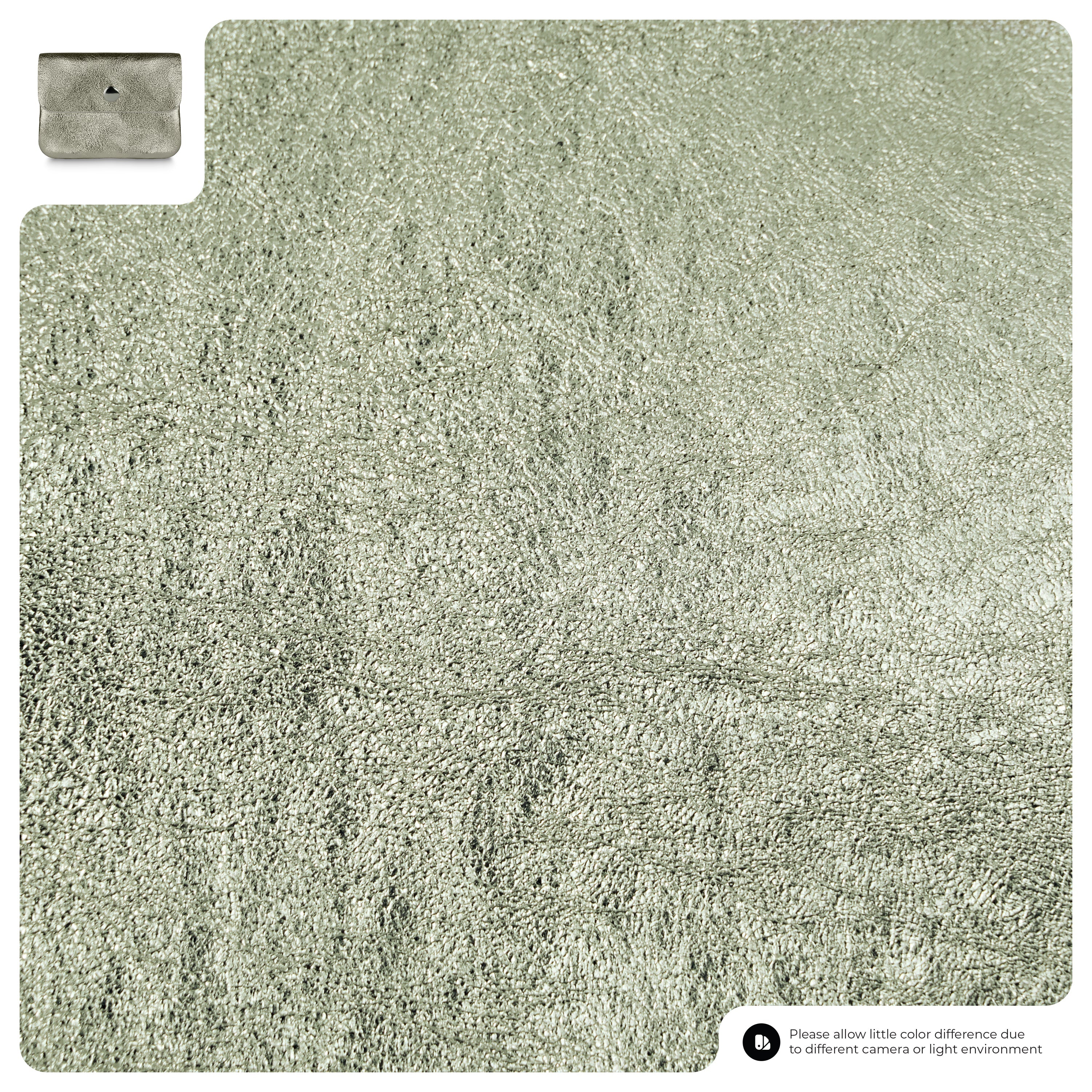 Metallic Suede Leather Wallet