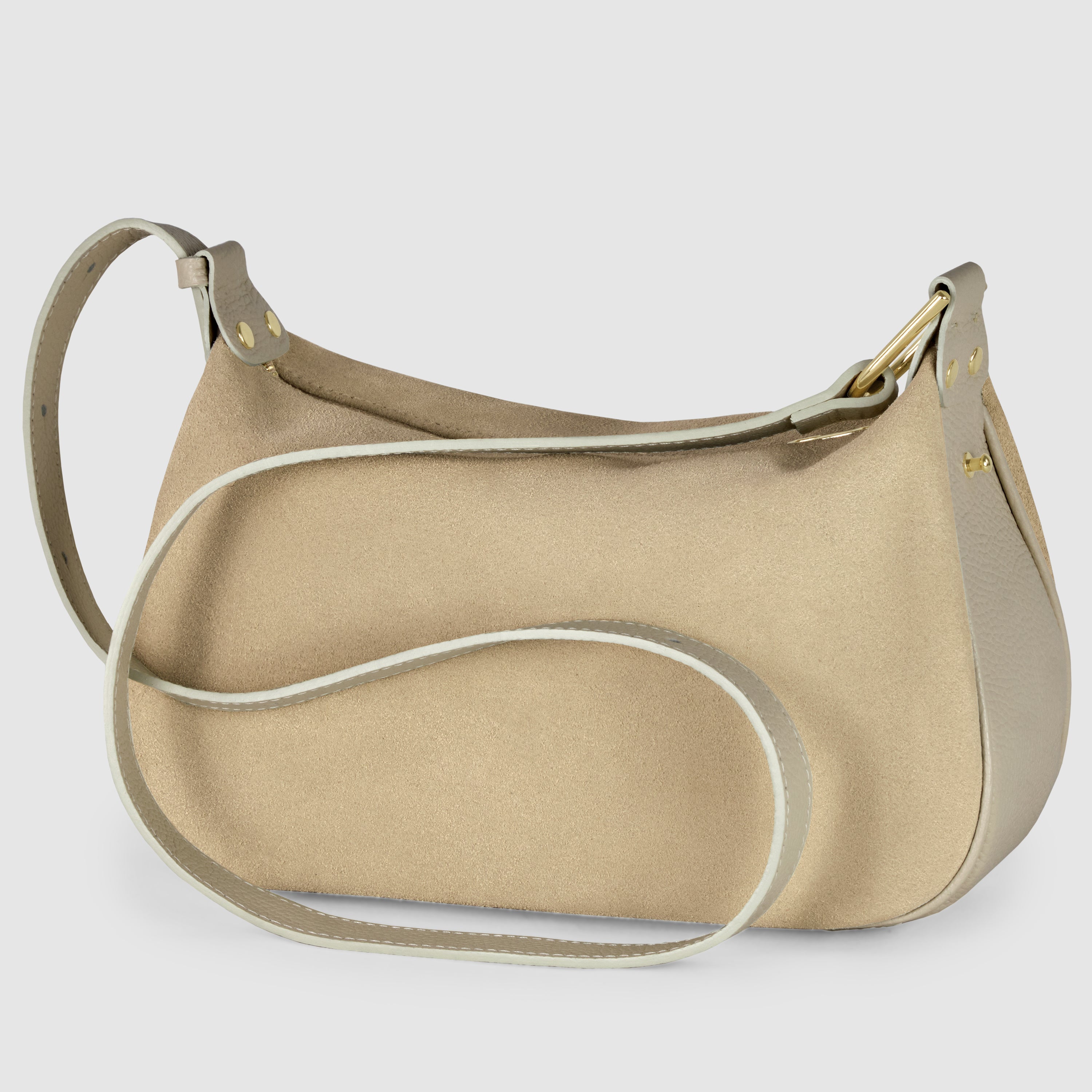 Italian Genuine Suede Crossbody Bag 242265