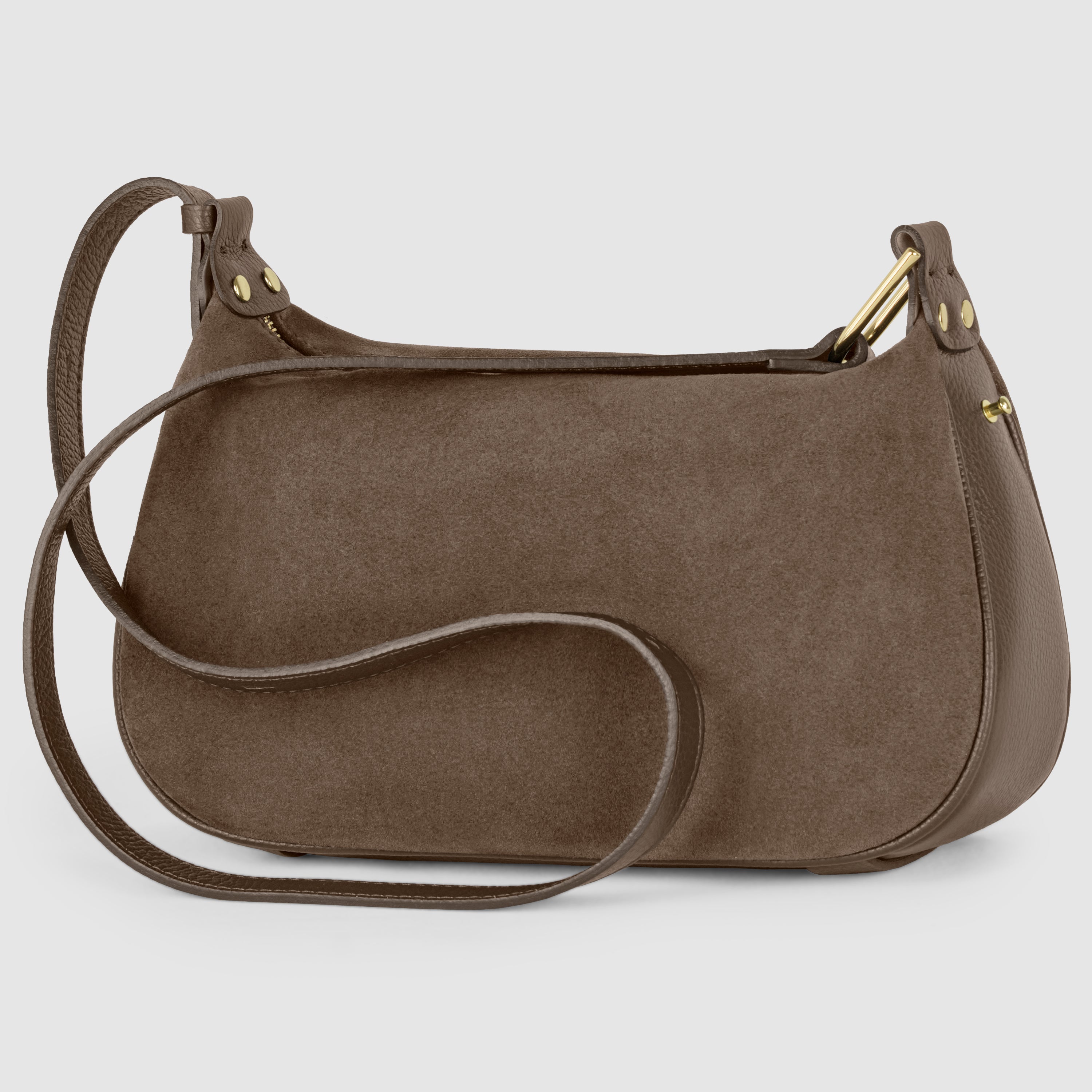 Italian Genuine Suede Crossbody Bag 242265