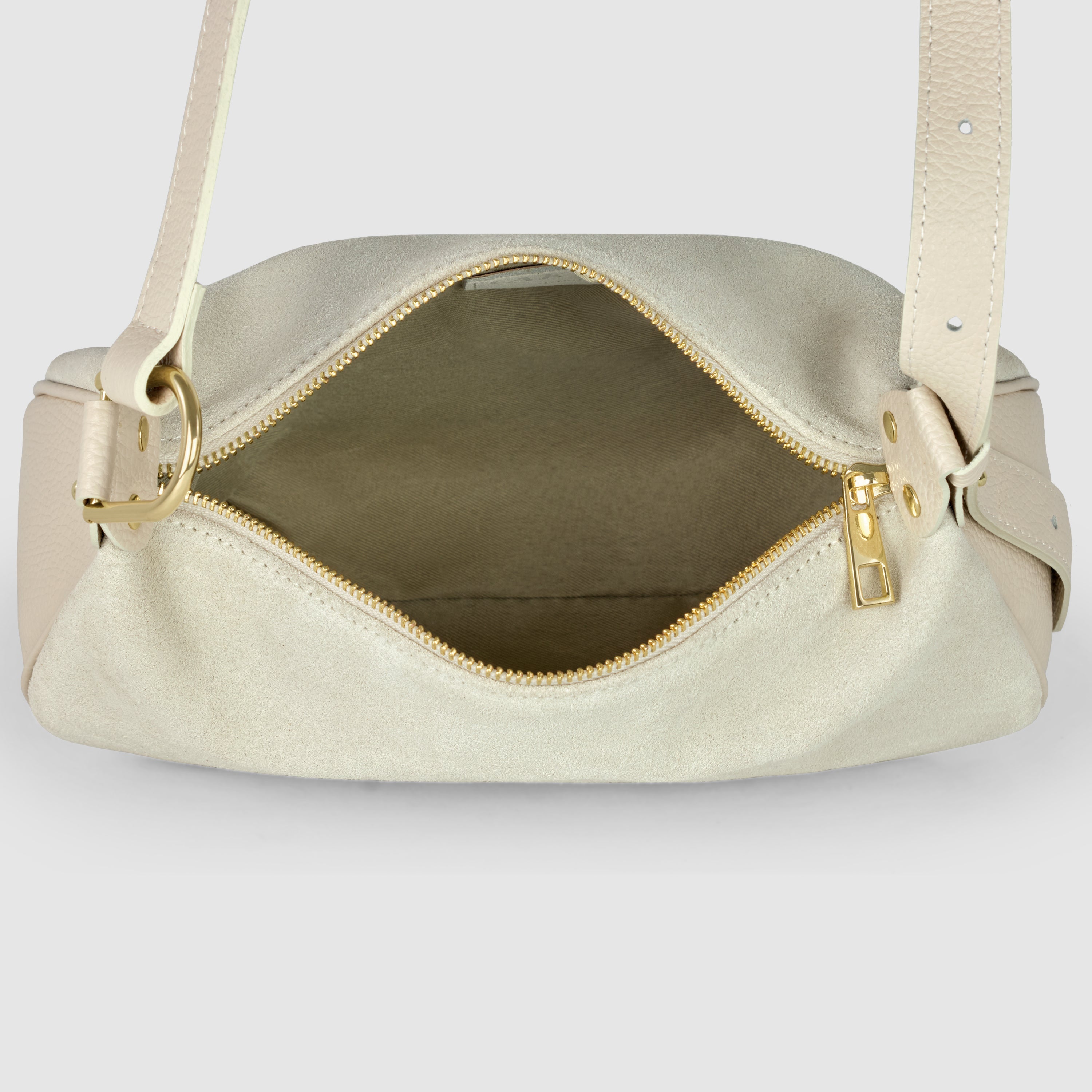 Italian Genuine Suede Crossbody Bag 242265