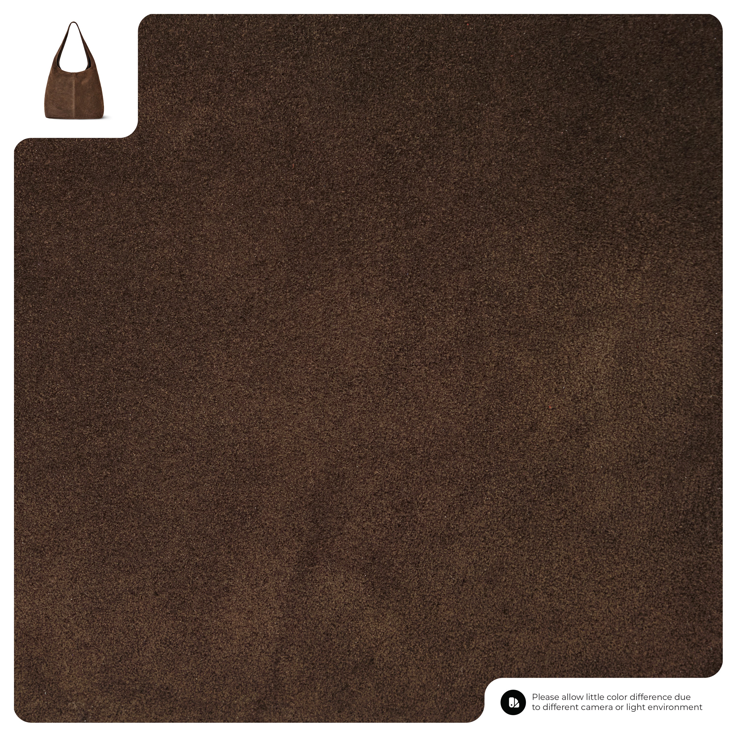 Suede Leather Hobo Bag