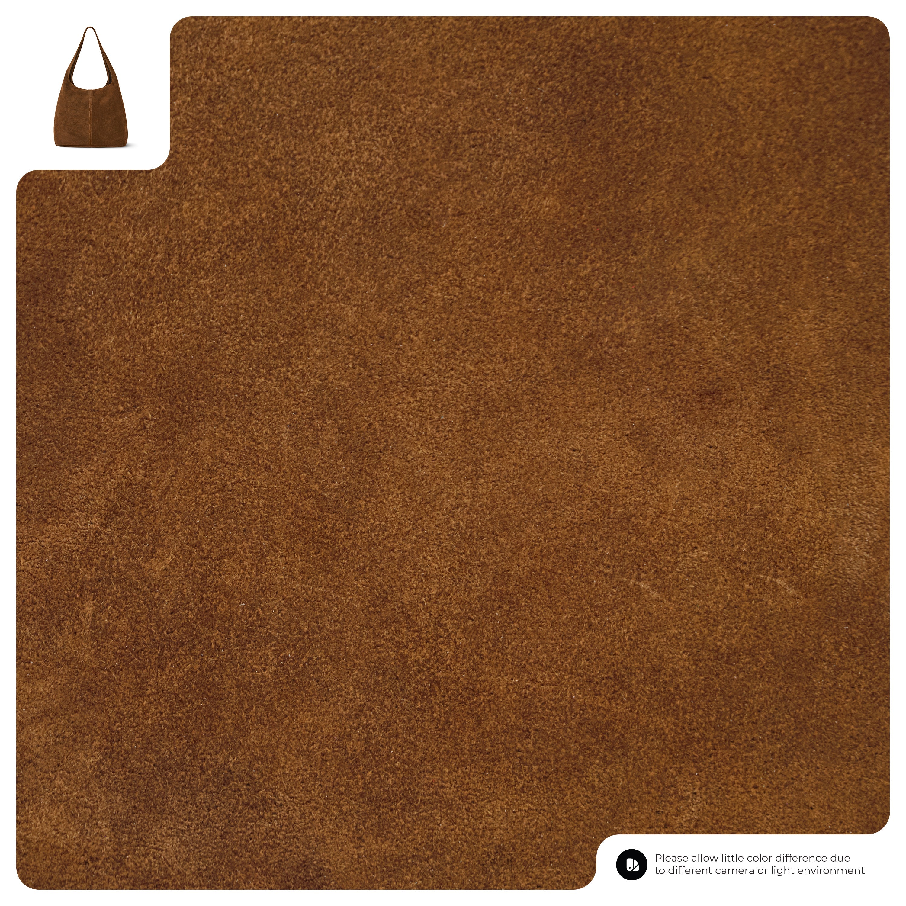 Suede Leather Hobo Bag