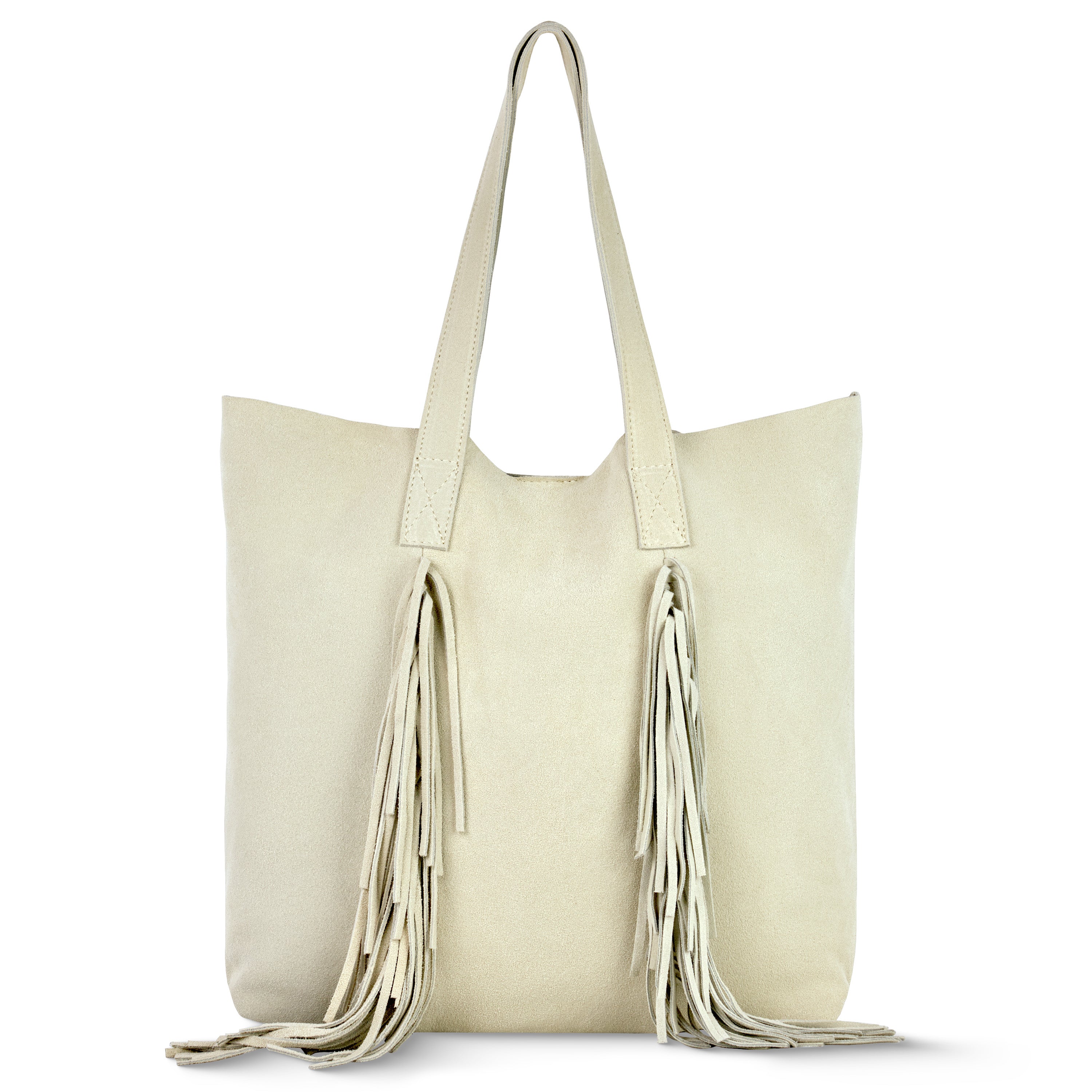 Suede Leather Tote Bag
