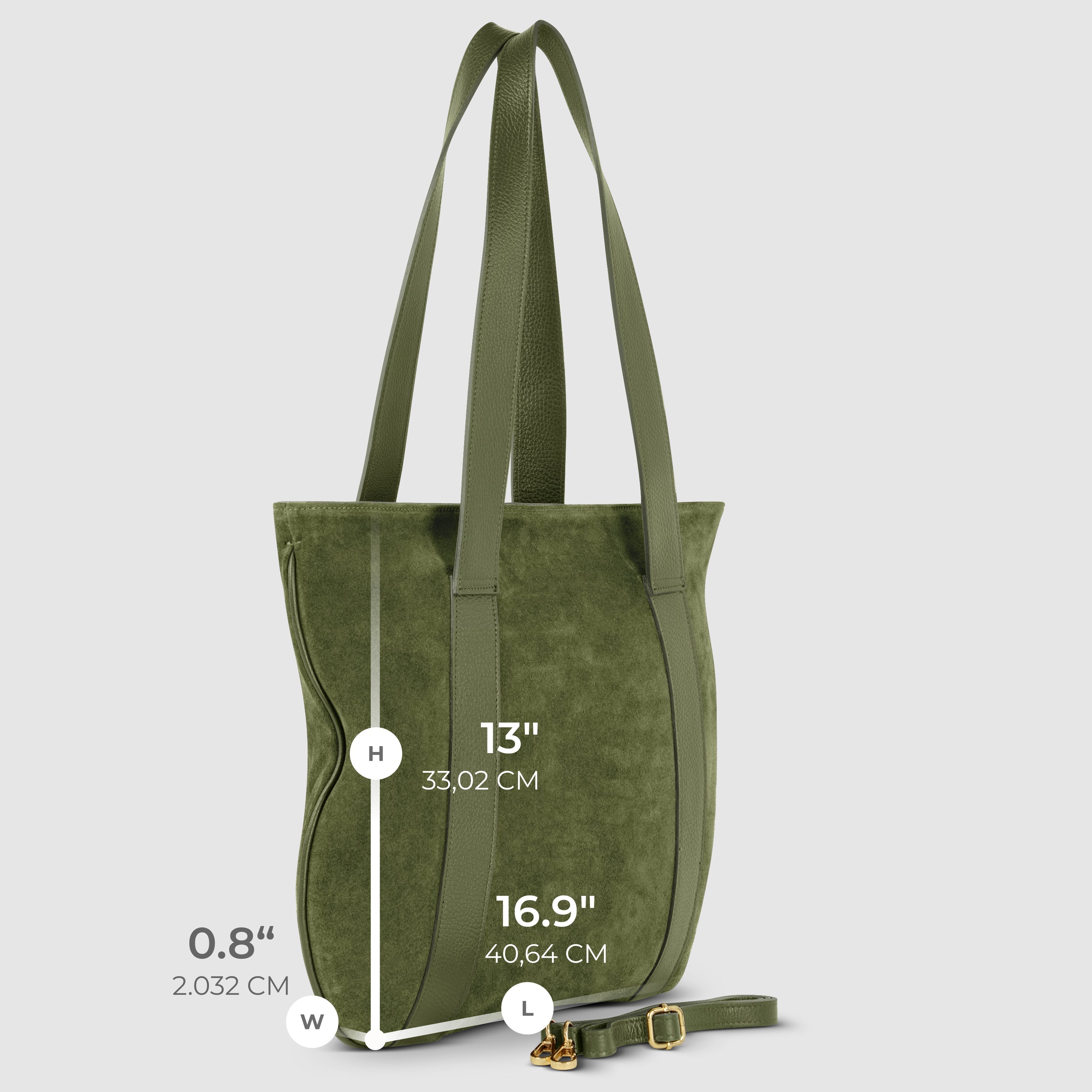 Italian Genuine Suede Satchel Bag