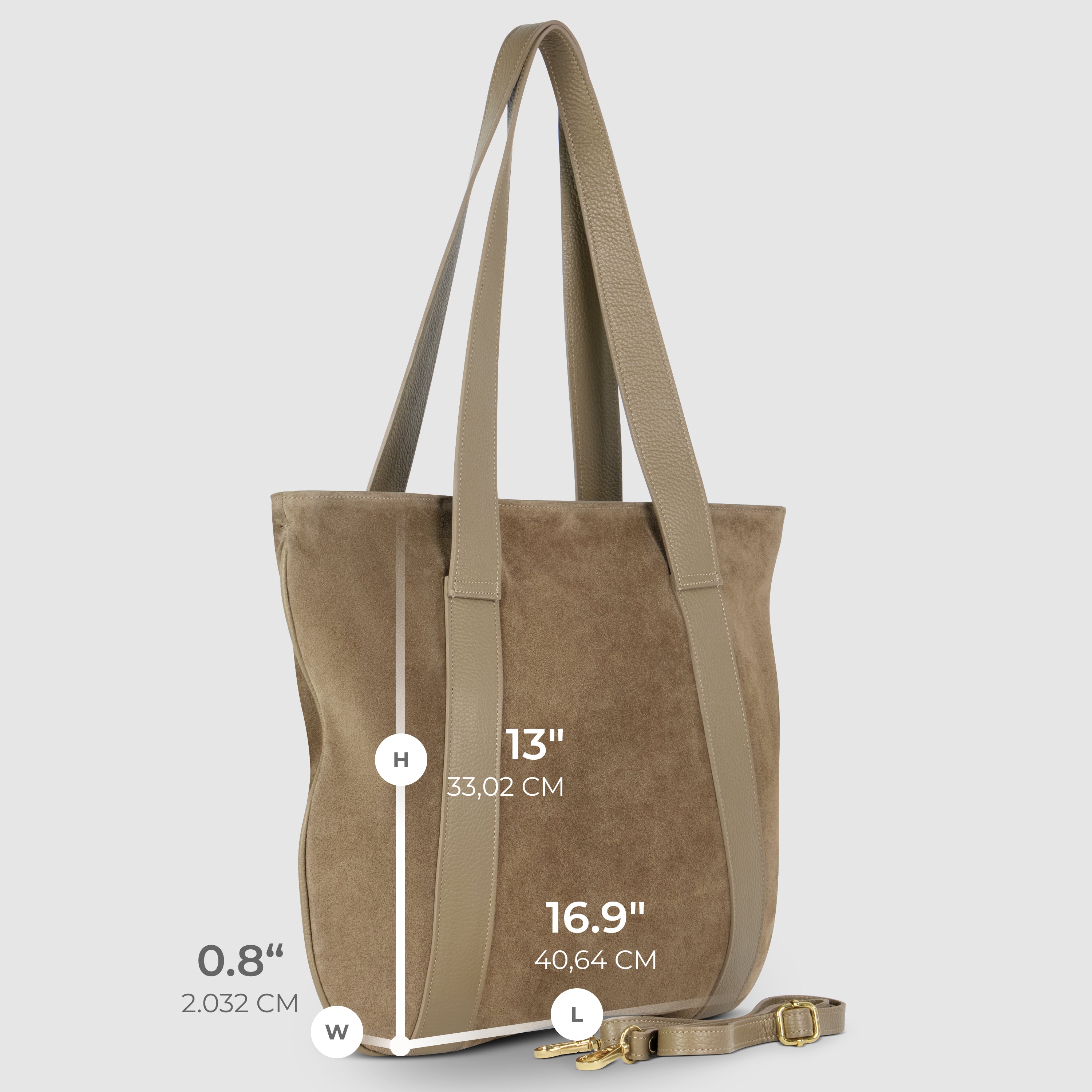 Italian Genuine Suede Satchel Bag