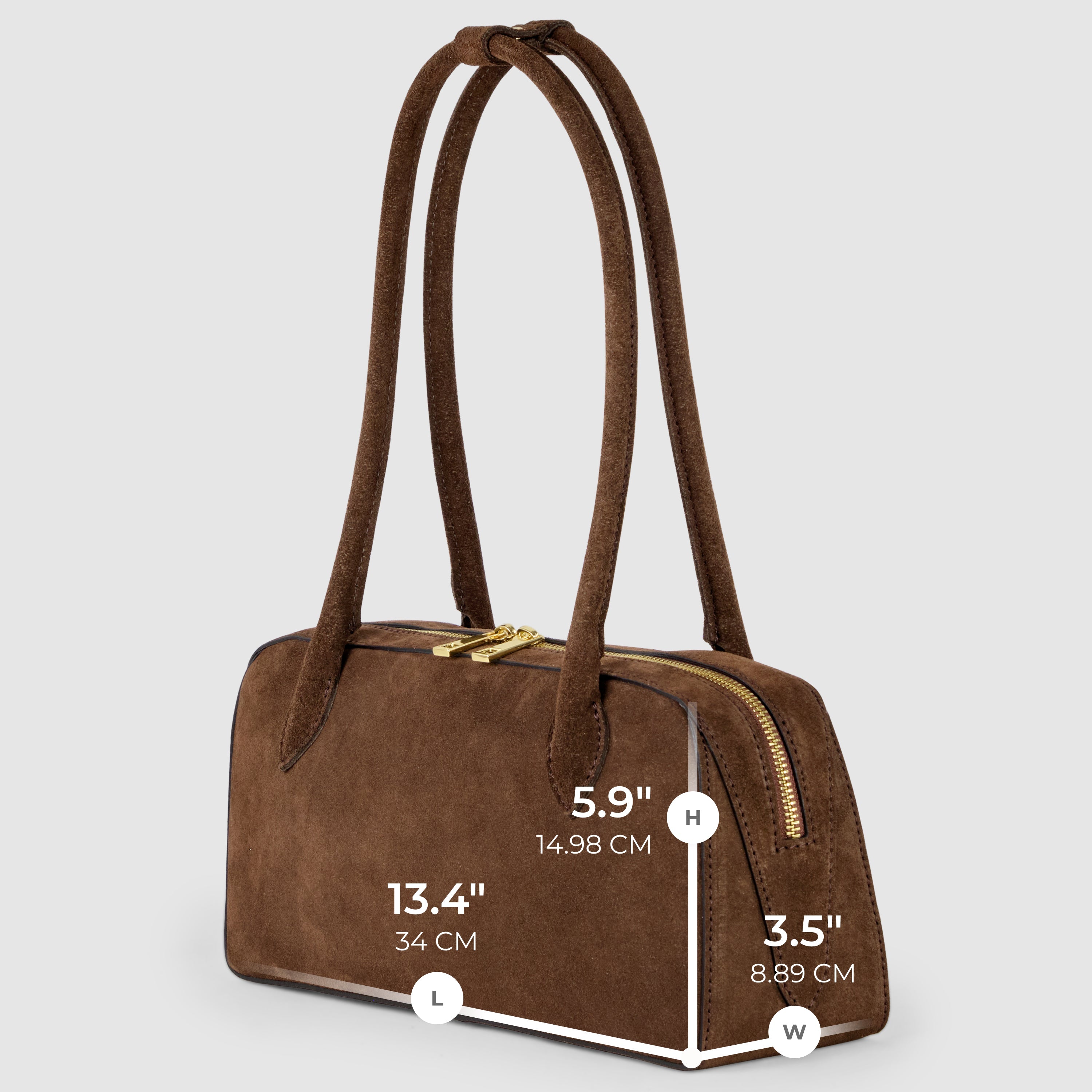 Italian Genuine Suede Shoulder Bag