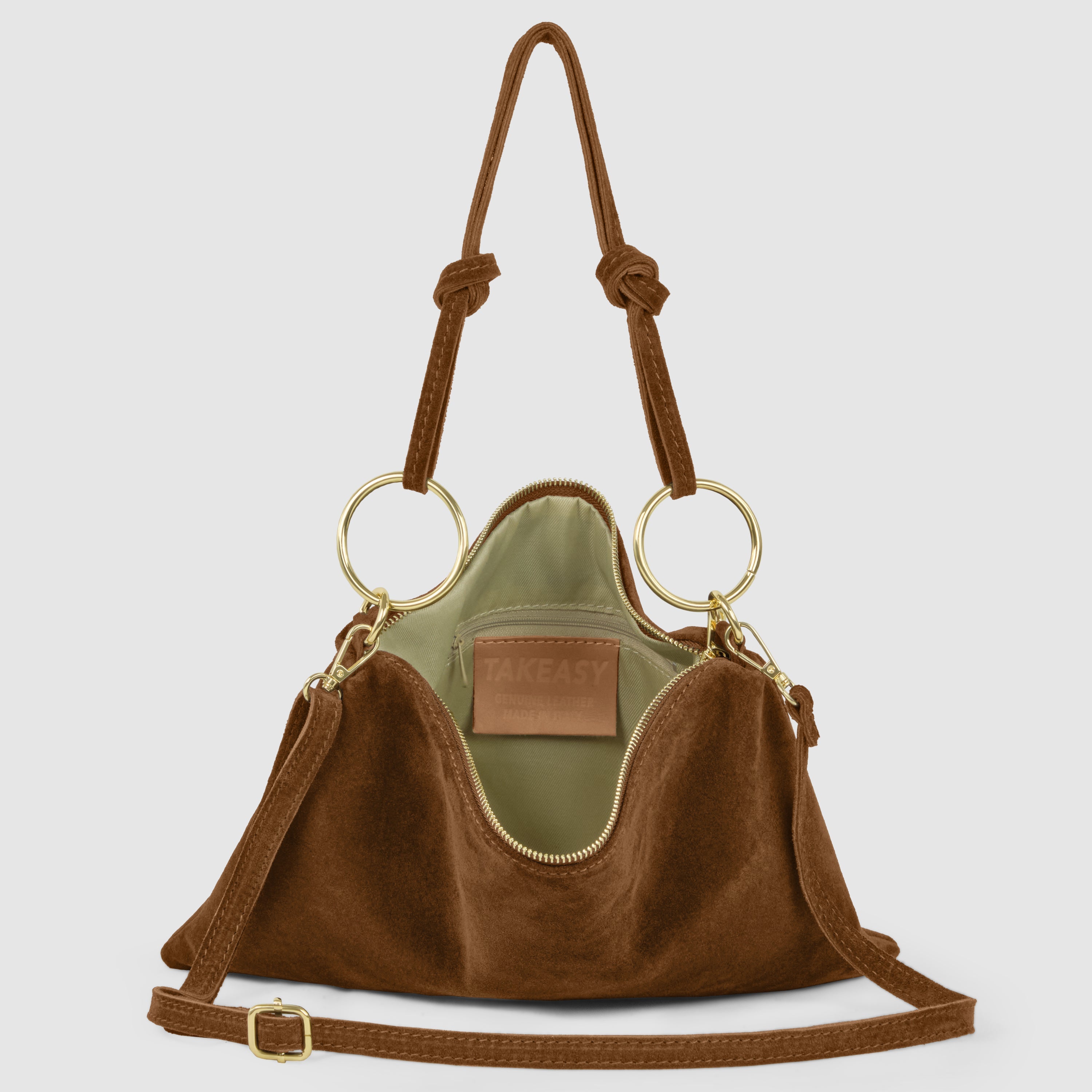Italian Genuine Suede Shoulder Bag 171551