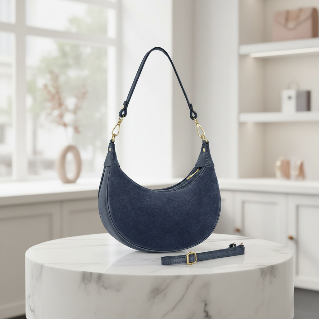 Italian Genuine Suede Shoulder Bag 222024