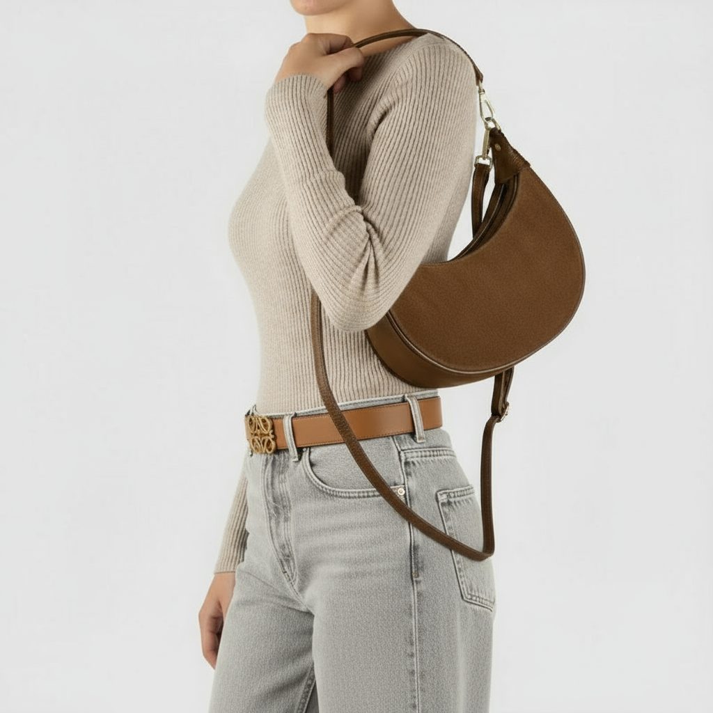 Italian Genuine Suede Shoulder Bag 222024