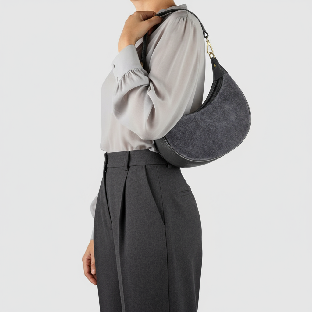 Italian Genuine Suede Shoulder Bag 222024