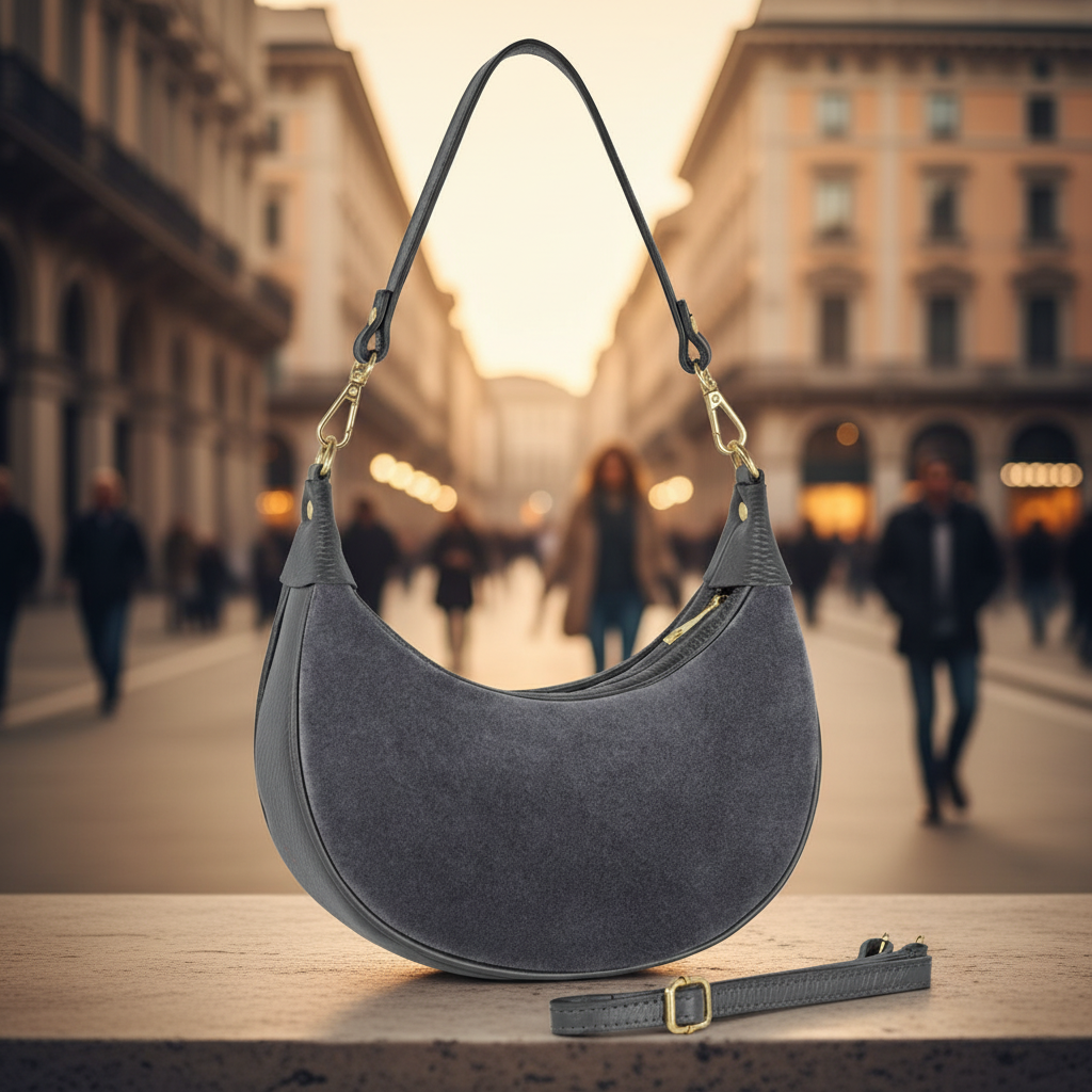 Italian Genuine Suede Shoulder Bag 222024