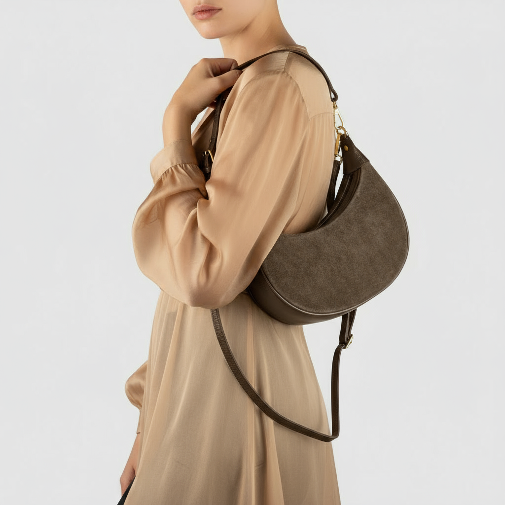 Italian Genuine Suede Shoulder Bag 222024