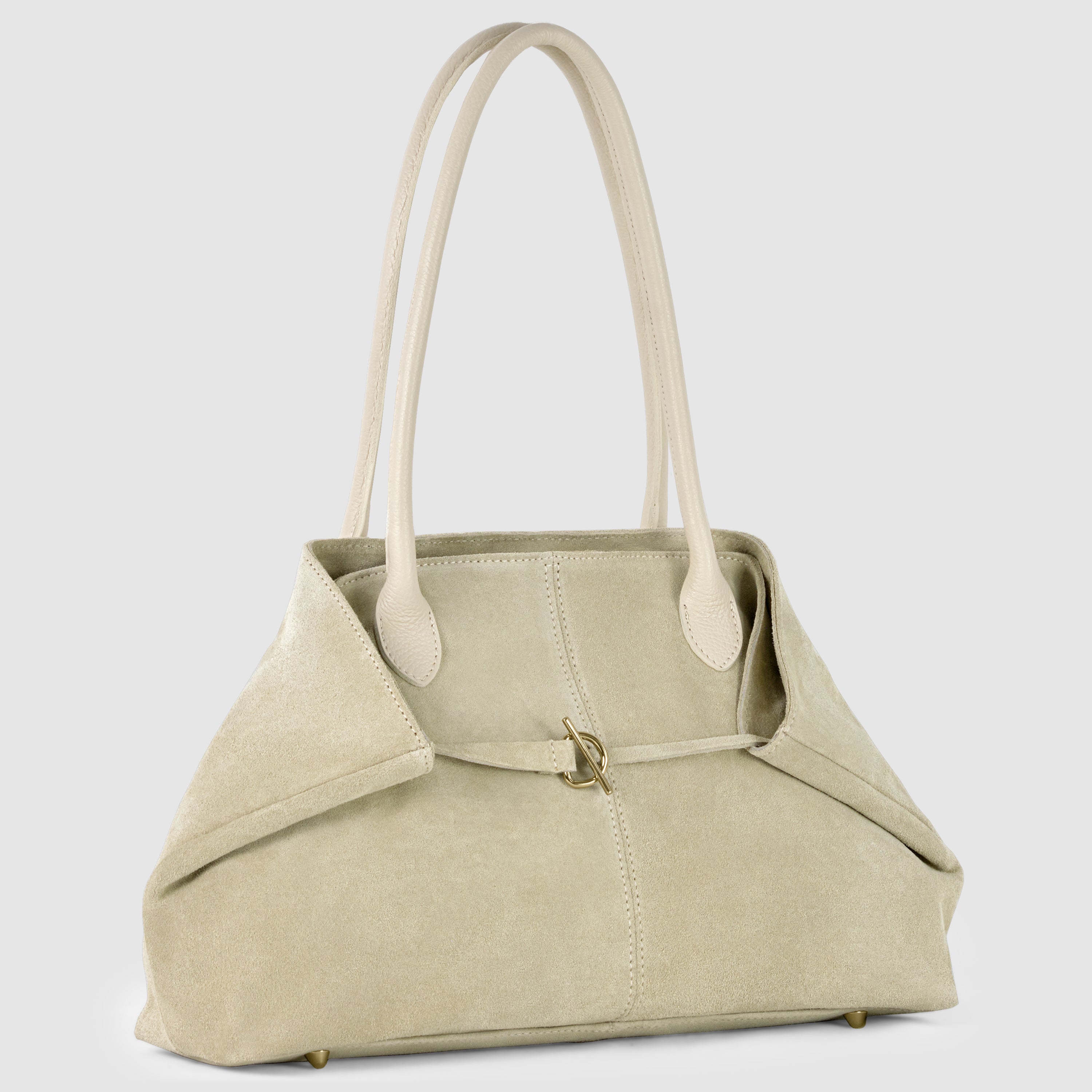 Italian Genuine Suede Satchel Bag