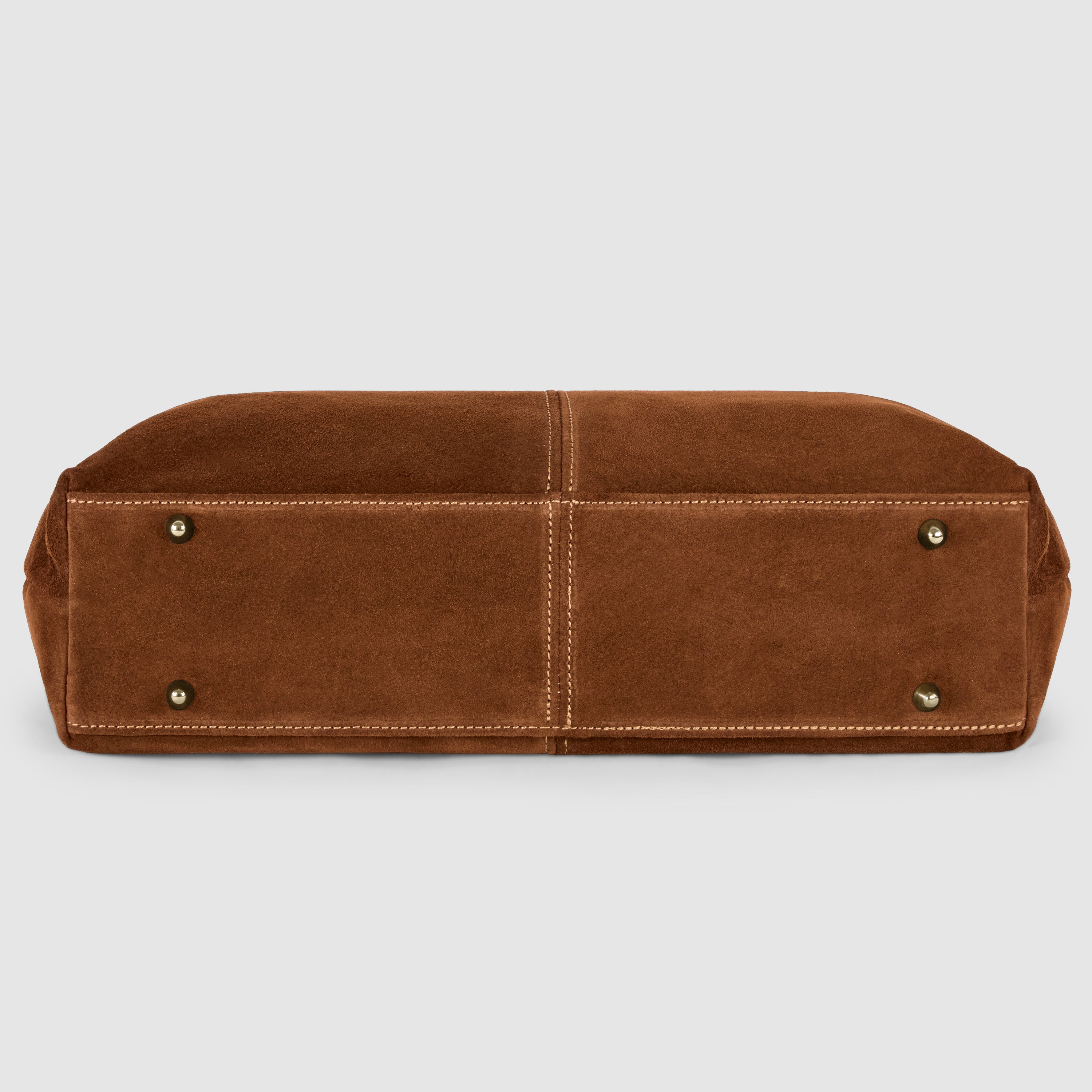 Italian Genuine Suede Satchel Bag