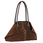 Italian Genuine Suede Satchel Bag