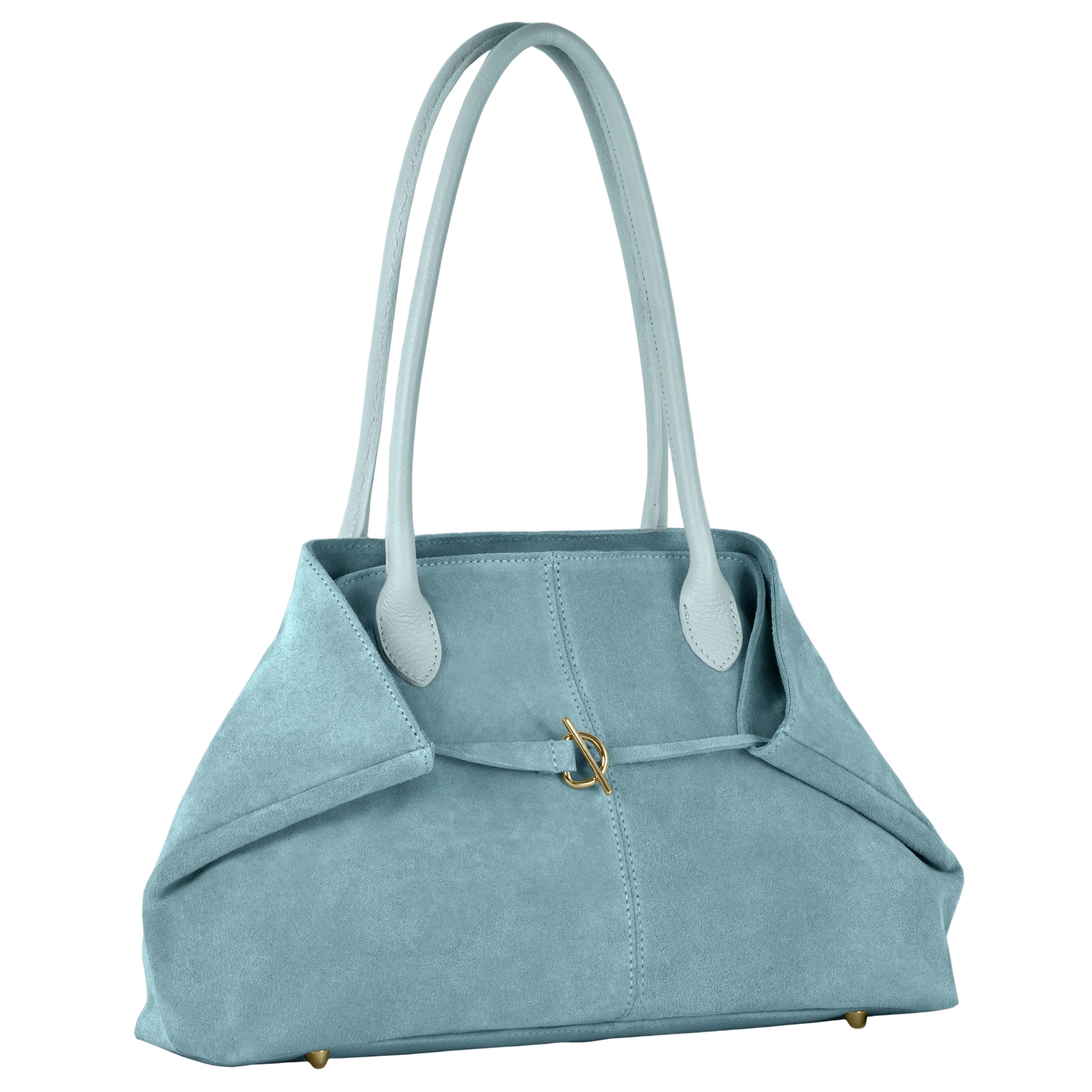 Italian Genuine Suede Satchel Bag