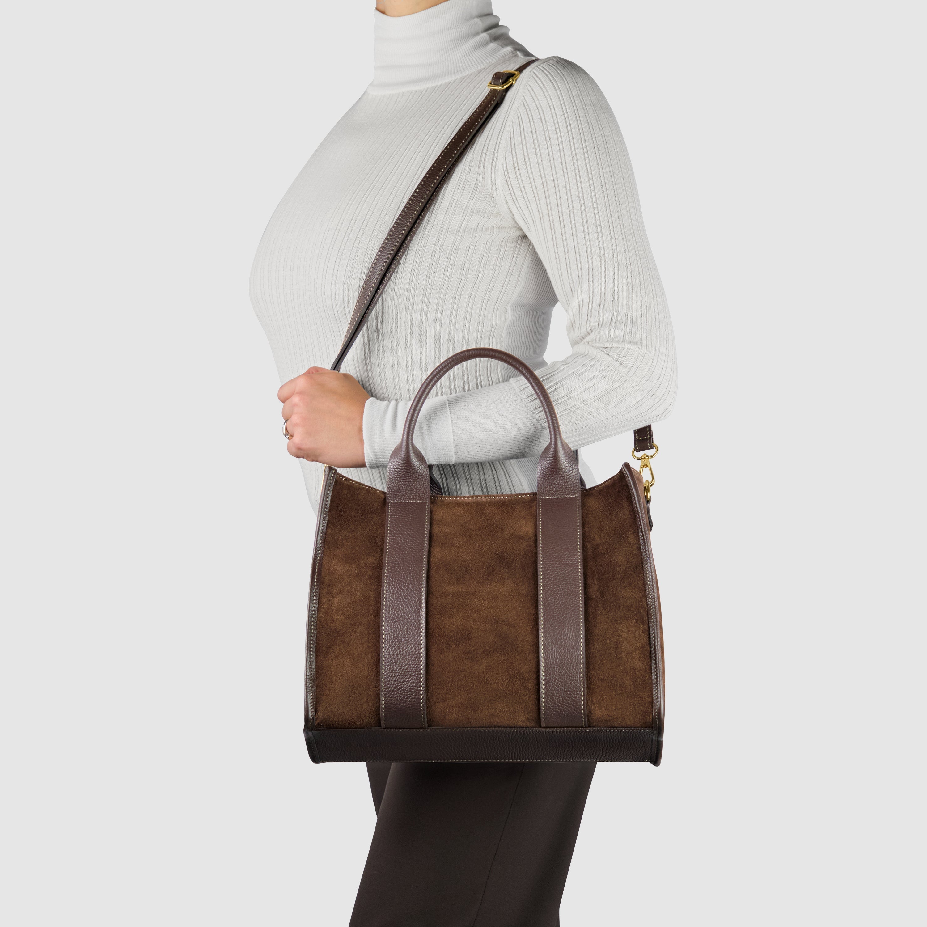 Italian Genuine Suede Tote Bag 282611