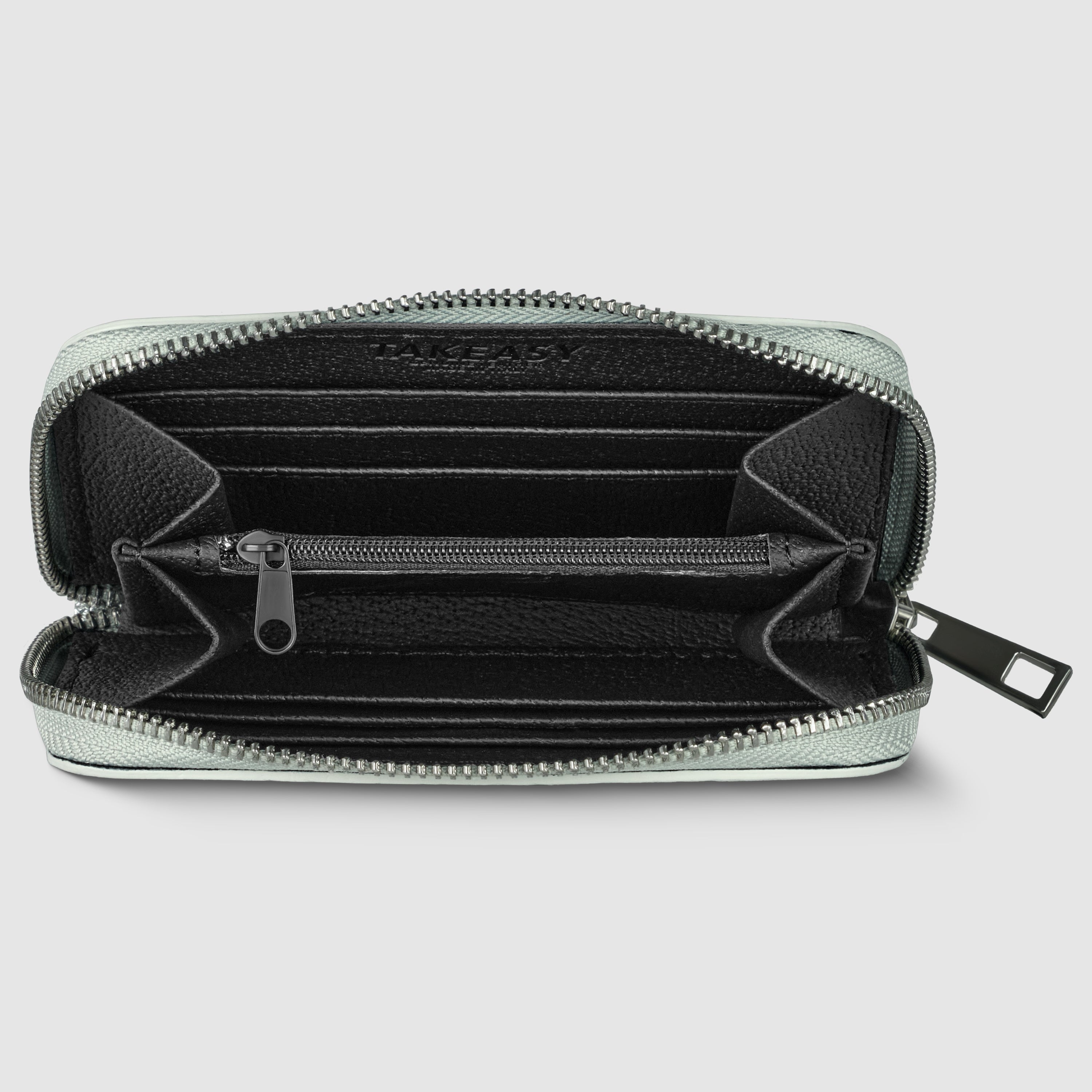 Weave Metallic Suede Leather Wallet