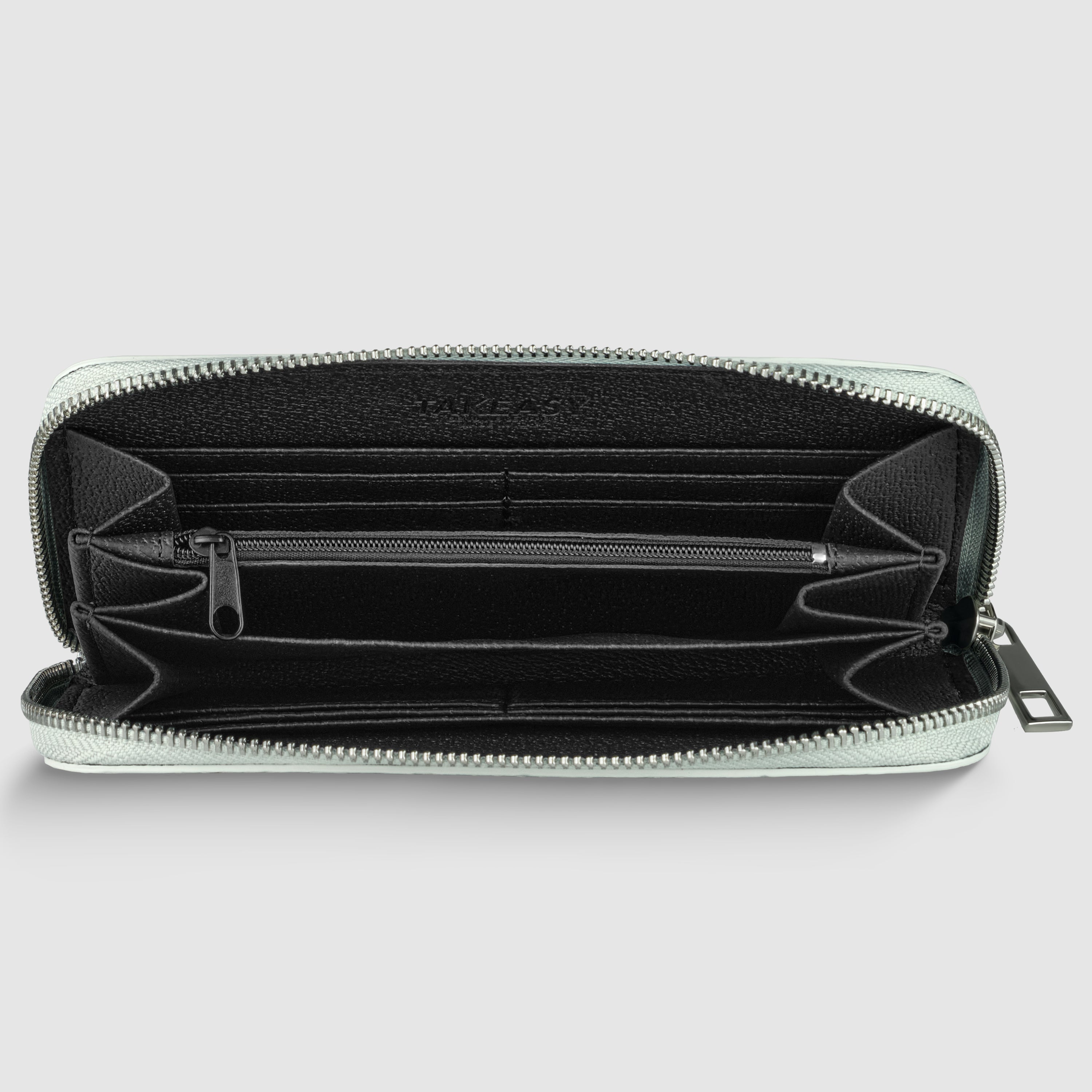 Weave Metallic Suede Leather Wallet