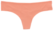 Pink Laser Cut Thong With Mesh Back