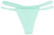 Strappy Thong With Mesh And Lace Detail