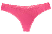 Modal Thong Featuring Crossed Lace Trim
