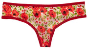 Winter Floral Mesh Thong – Sheer Comfort Xs–3x