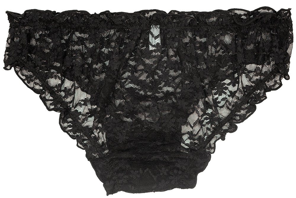 Black Lace Bikini With Ruffles