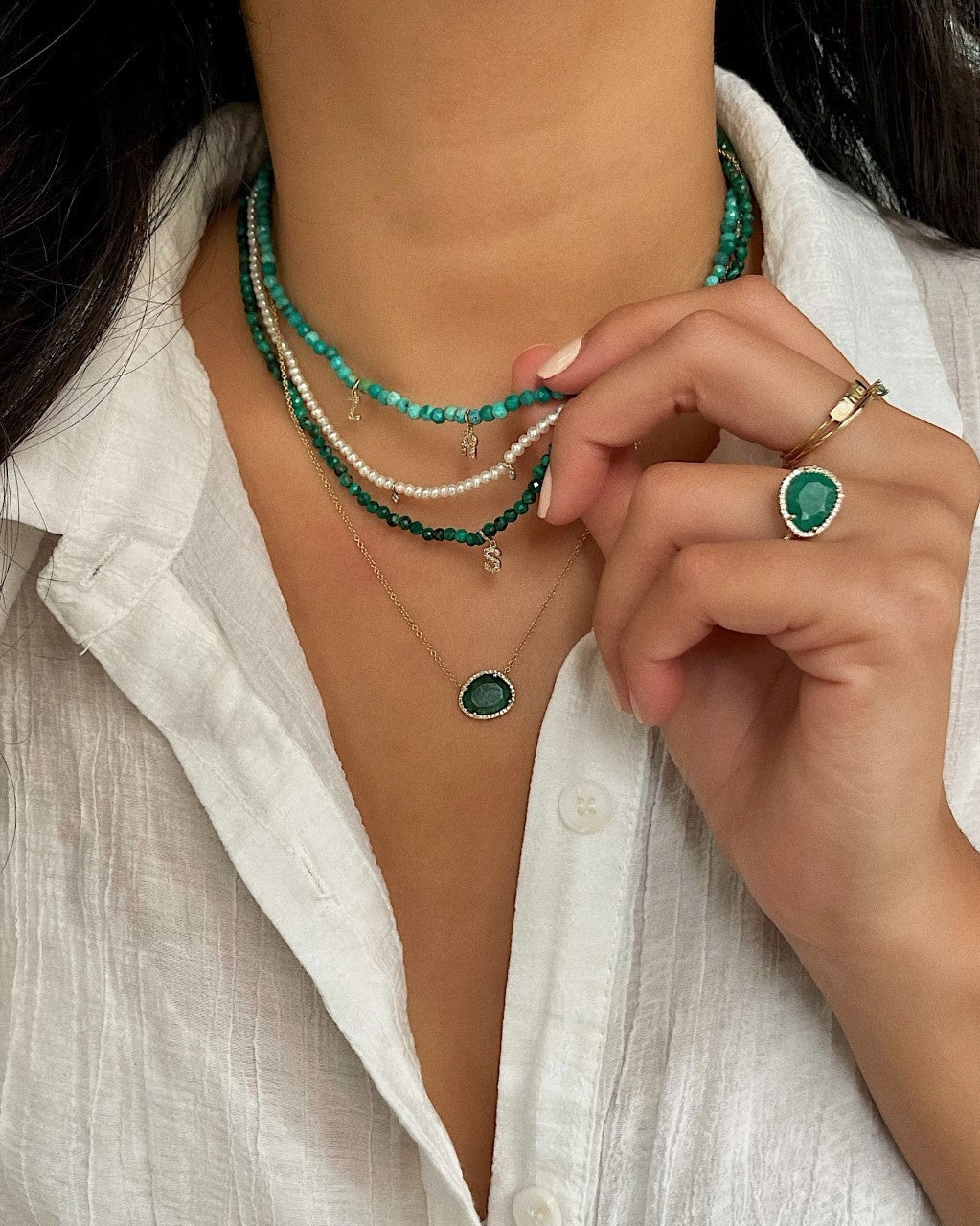 Zoe Lev Turquoise Bead Necklace