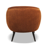 Upholstered Accent Chair with Curved Back