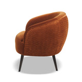 Upholstered Accent Chair with Curved Back