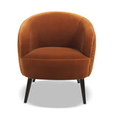 Upholstered Accent Chair with Curved Back