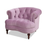Upholstered Accent Chair with Rolled Arms and Nailhead Trim