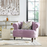 Upholstered Accent Chair with Rolled Arms and Nailhead Trim