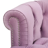 Upholstered Accent Chair with Rolled Arms and Nailhead Trim