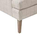 Upholstered Accent Chair with Wing Back and Recessed Arms