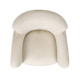 Upholstered Arm Chair with Curved Back