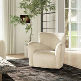 Upholstered Arm Chair with Curved Back