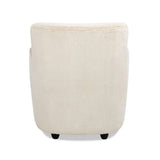 Upholstered Arm Chair with Curved Back