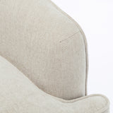 Upholstered Arm Chair with Scalloped Back and Lumbar Pillow