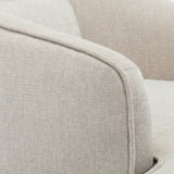 Upholstered Arm Chair with Scalloped Back and Lumbar Pillow